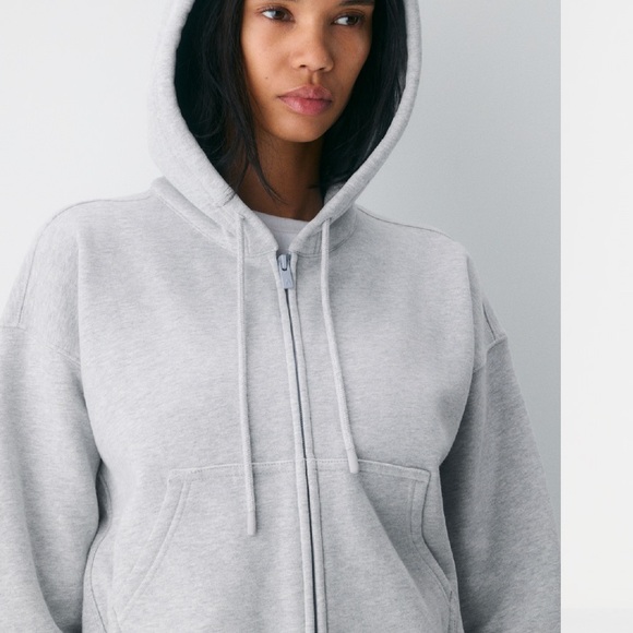 Cozy Sweatfleece Boyfriend Boxy Zip Hoodie - Picture 3 of 12